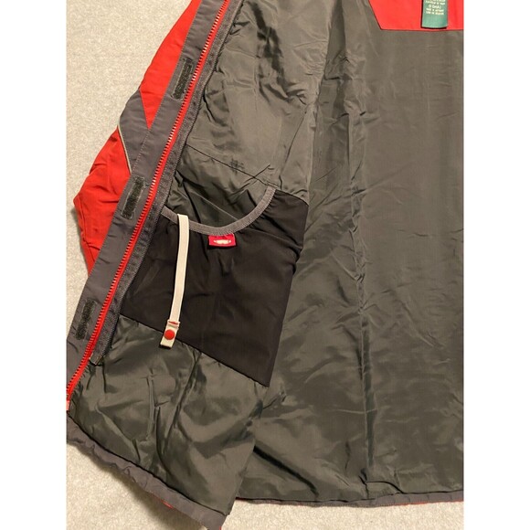 L.L. Bean Jacket Womens Medium Red Black 100% Nylon Long Sleeve Outdoor Full-Zip - Picture 7 of 16
